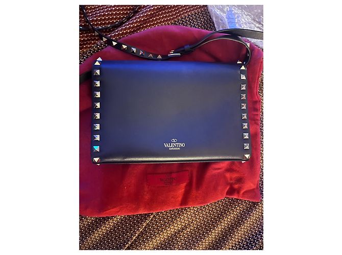 Valentino Garavani Borsa Valentino rockstuds Blu navy - vista 3