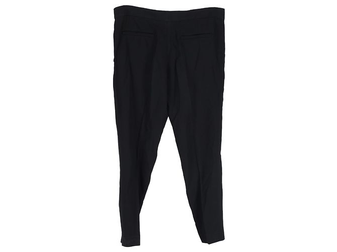 Pantalones Chloé de pernera recta en lana negra Negro - vista 2