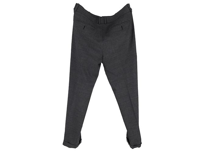 Dolce & Gabbana Checked Trousers in Grey Wool - view 2