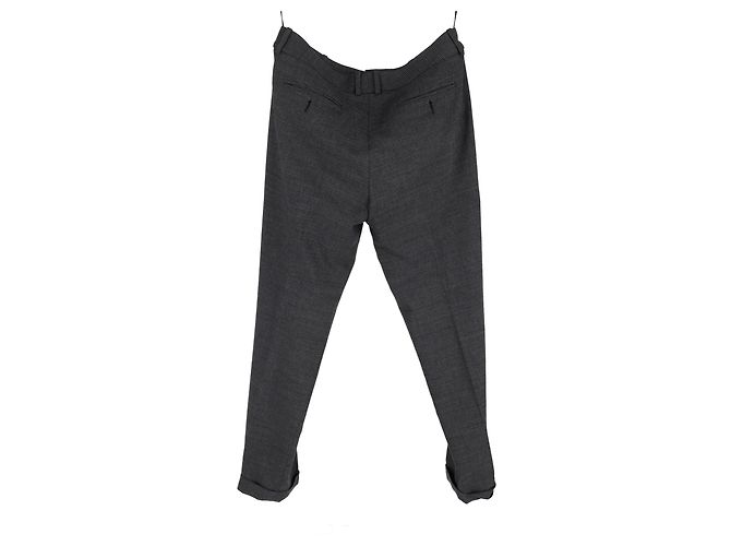 Dolce & Gabbana Checked Trousers in Grey Wool - view 5