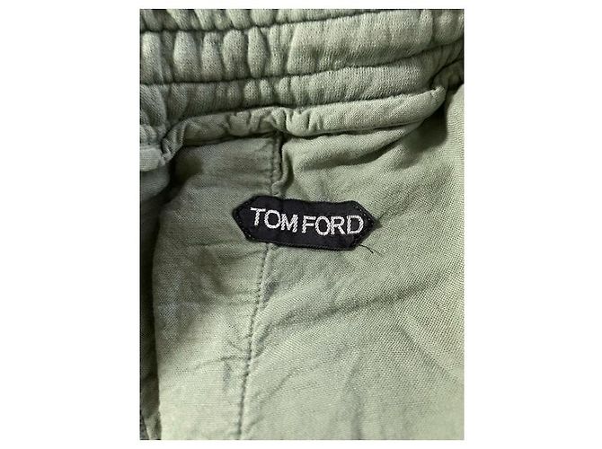 Calça de moletom Tom Ford em algodão verde - vista 6