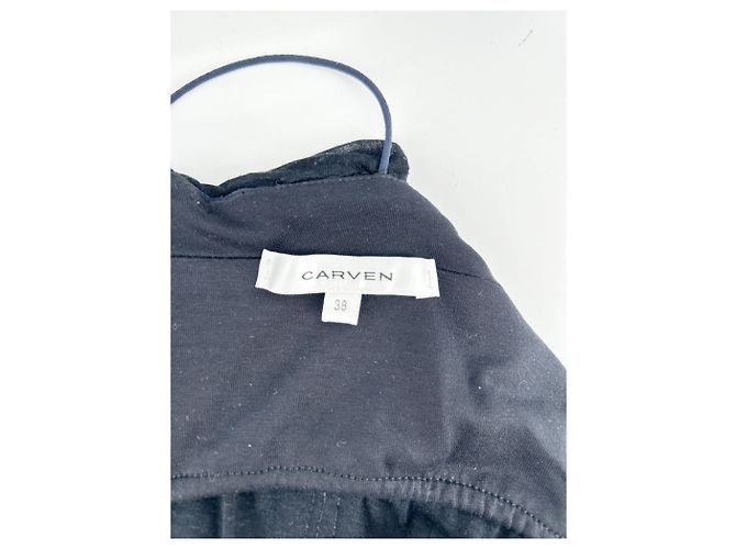 Carven Kleider T.FR 38 Seide Schwarz - Ansicht 5