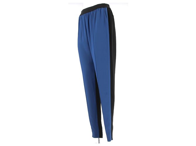 Céline Pantalones Celine T.FR 36 Seda Azul - vista 3