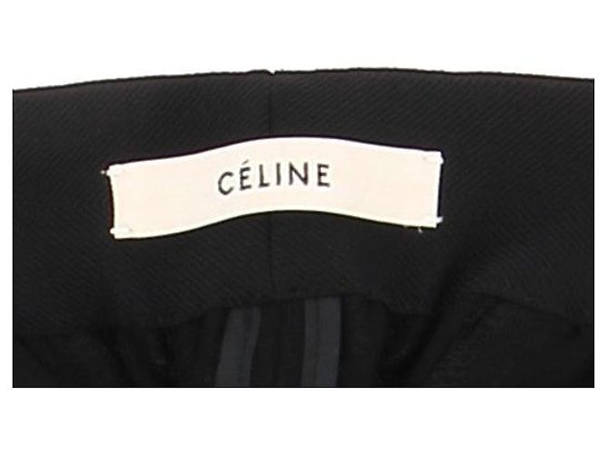 Céline Pantalones Celine T.FR 36 Seda Azul - vista 6