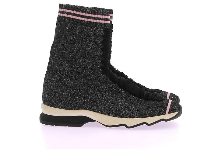 Fendi Sneaker T.EU 38 Stoff Silber - Ansicht 5