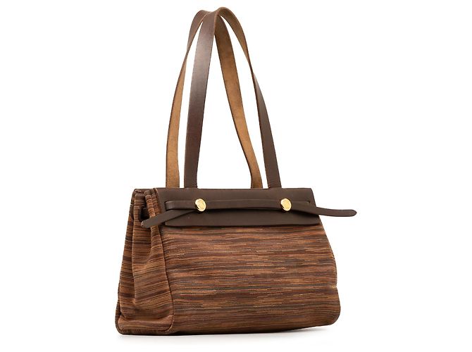 Hermès Hermes Brown Vibrato Herbag Cabas PM Marrone - vista 2