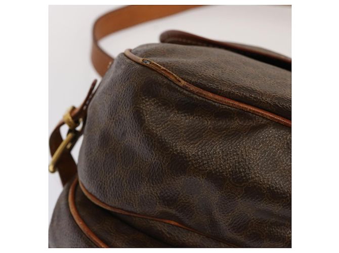 Céline CELINE Borsa a tracolla in tela macadam PVC marrone Auth 70829 - vista 14
