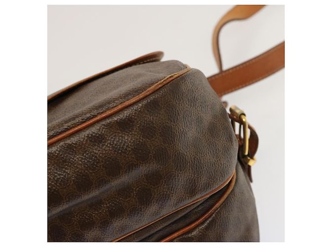 Céline CELINE Borsa a tracolla in tela macadam PVC marrone Auth 70829 - vista 16