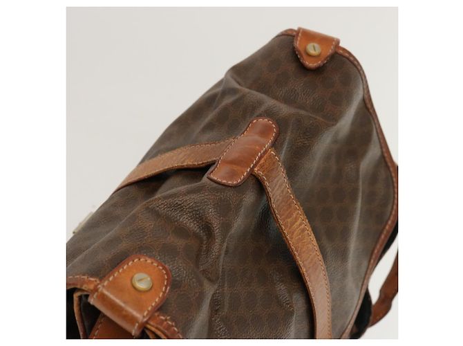 Céline CELINE Borsa a tracolla in tela macadam PVC marrone Auth 70829 - vista 6