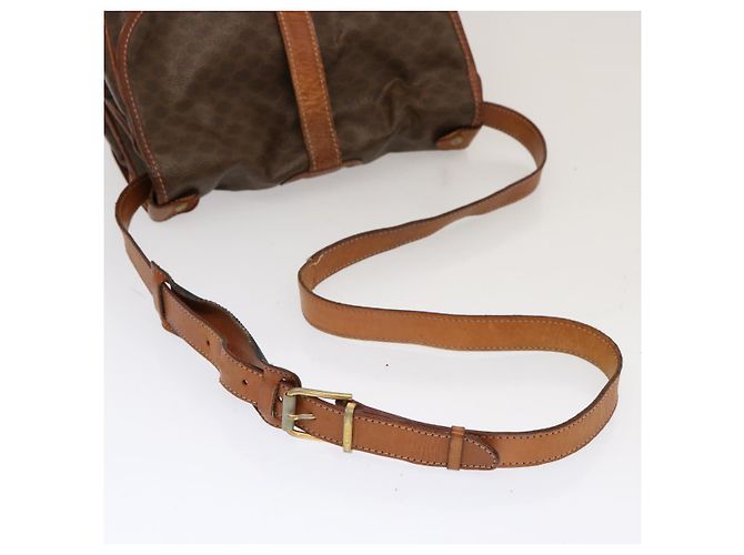 Céline CELINE Borsa a tracolla in tela macadam PVC marrone Auth 70829 - vista 7