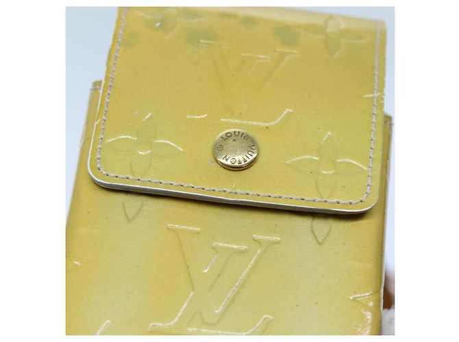 Pitillera verde Vernis con monograma LOUIS VUITTON Gris M91050 LV Auth yk11583 - vista 21