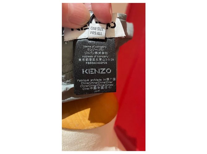 Cappellino reversibile Kenzo logo tigre nero e grigio nylon - vista 10