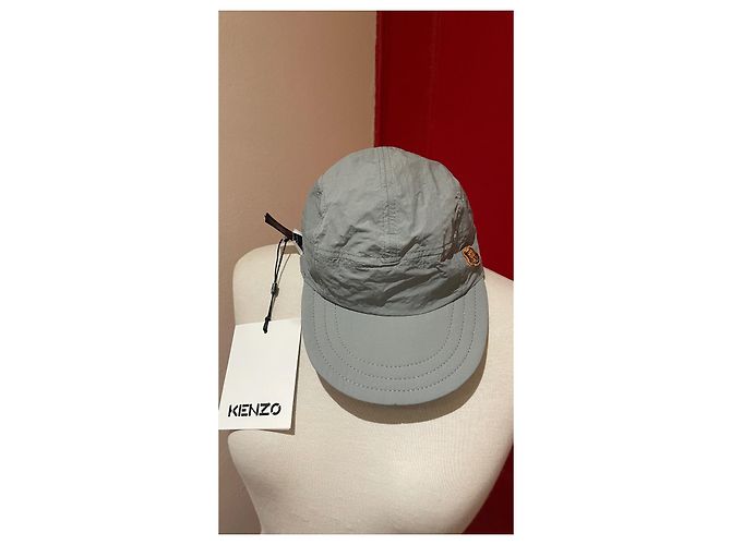 Cappellino reversibile Kenzo logo tigre nero e grigio nylon - vista 6
