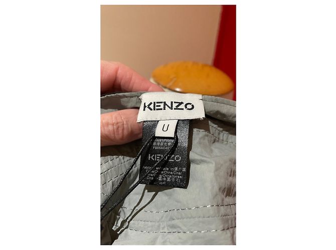 Cappellino reversibile Kenzo logo tigre nero e grigio nylon - vista 9
