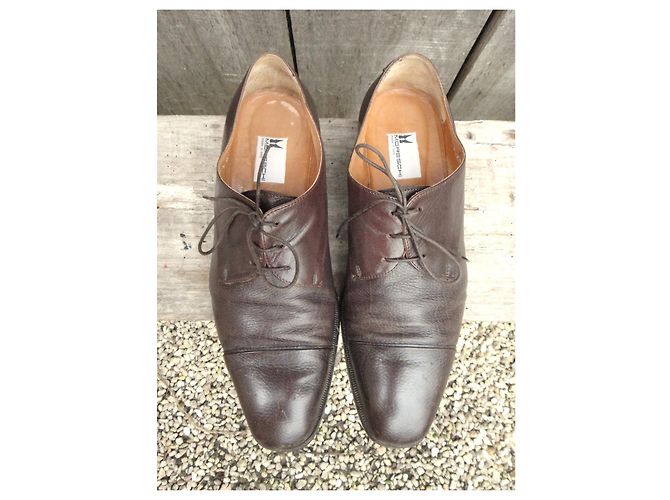 Scarpe Derby Moreschi in pelle marrone - vista 2