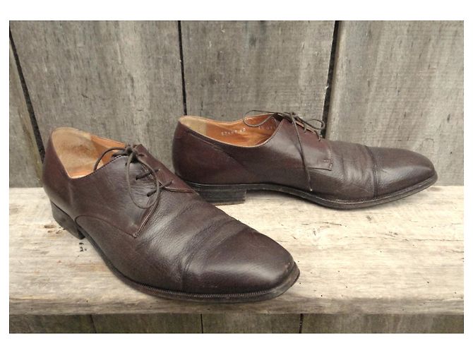 Scarpe Derby Moreschi in pelle marrone - vista 4