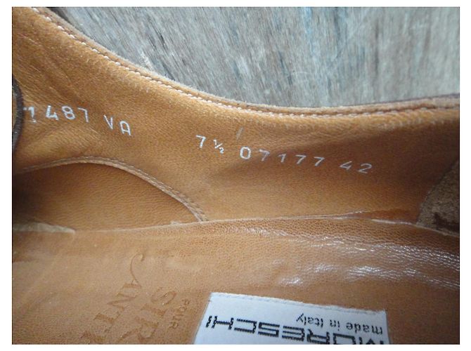 Scarpe Derby Moreschi in pelle marrone - vista 6