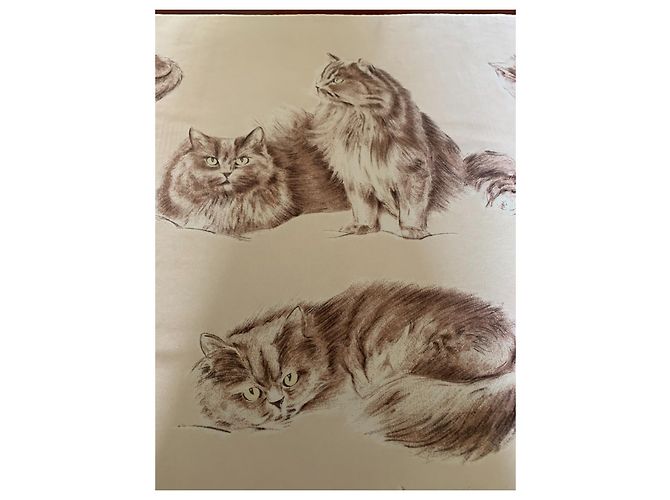 Hermès Schal "Perserkatzen" Roh - Ansicht 6