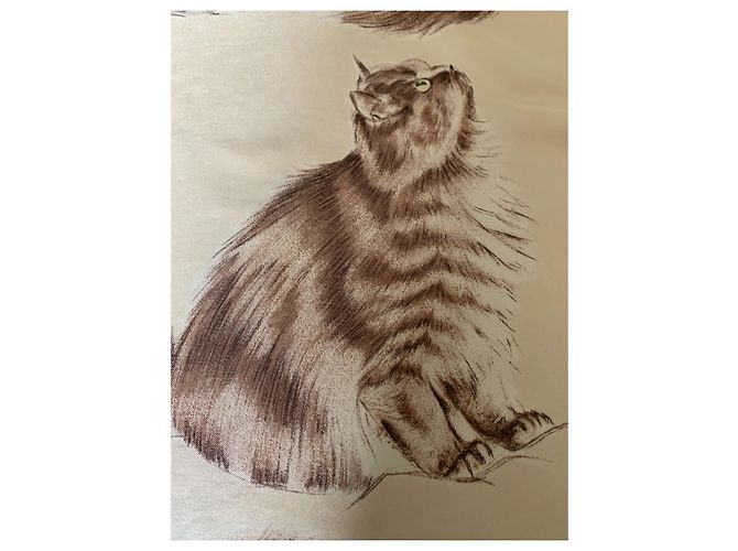Hermès Schal "Perserkatzen" Roh - Ansicht 8