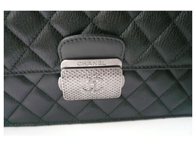 Grande borsa a tracolla Chanel CC University NUOVA Nero - vista 15