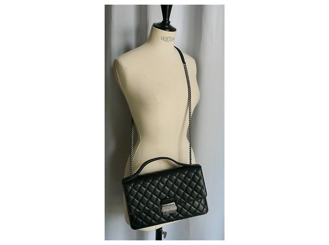 Grande borsa a tracolla Chanel CC University NUOVA Nero - vista 3