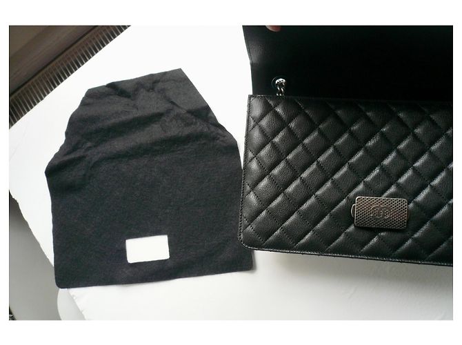 Grande borsa a tracolla Chanel CC University NUOVA Nero - vista 6