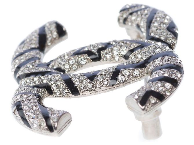Gioielli CHANEL CC in metallo argentato - 101828 Argento - vista 5