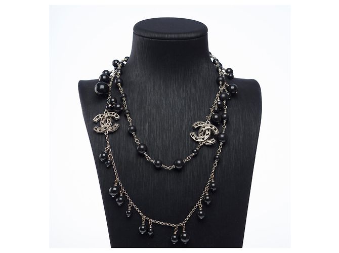 Gioielli CHANEL CC in perla nera - 101857 Nero - vista 2