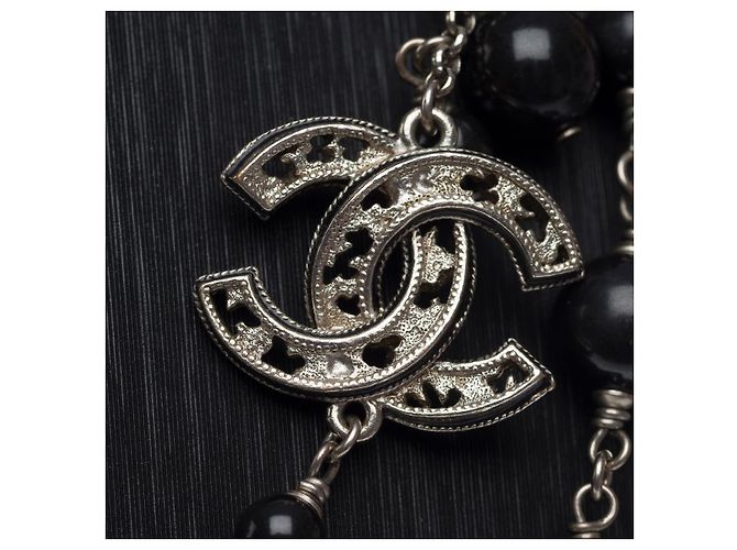 Gioielli CHANEL CC in perla nera - 101857 Nero - vista 3