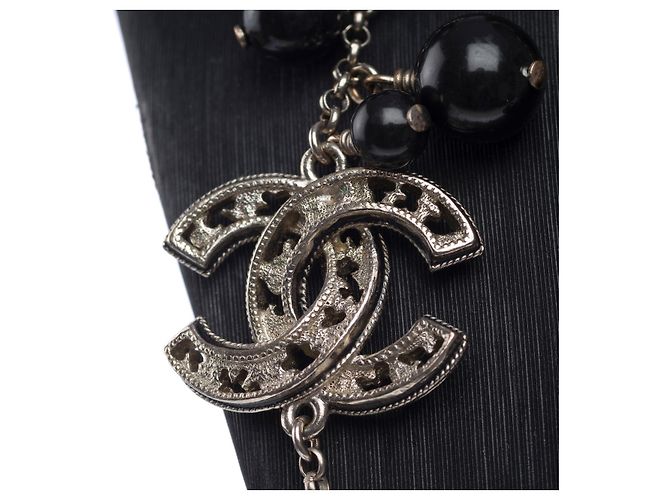 Gioielli CHANEL CC in perla nera - 101857 Nero - vista 4
