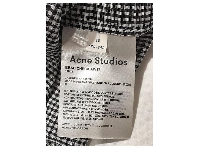 ACNE STUDIOS Tops T.FR 36 Viscosa Negro - Ansicht 5