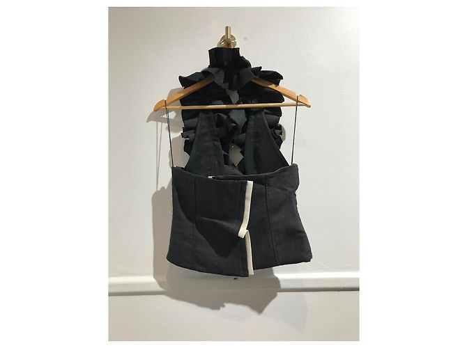 JACQUEMUS Tops T.FR 38 Lana Negro - vista 2