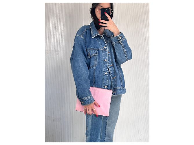 Calvin Klein pochette serpente rosa - vista 2