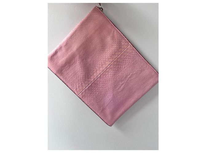 Calvin Klein pochette serpente rosa - vista 3