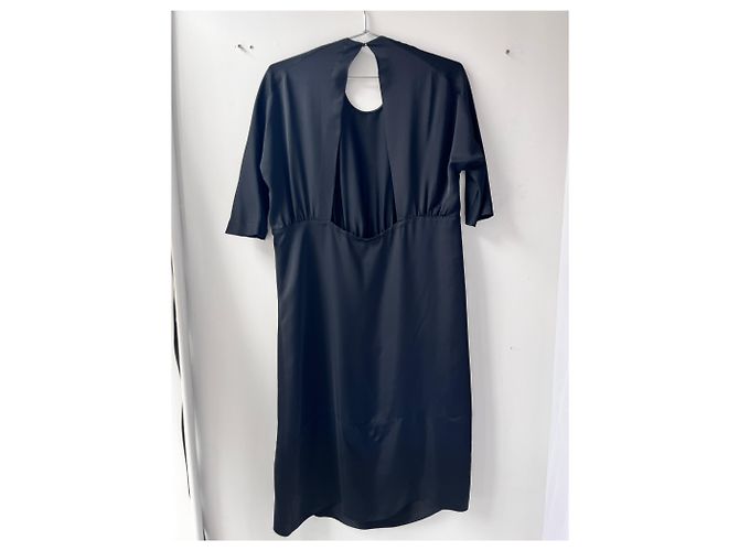 Vestido negro con espalda abierta de Prada Plata - vista 11