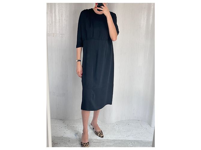 Vestido negro con espalda abierta de Prada Plata - vista 3