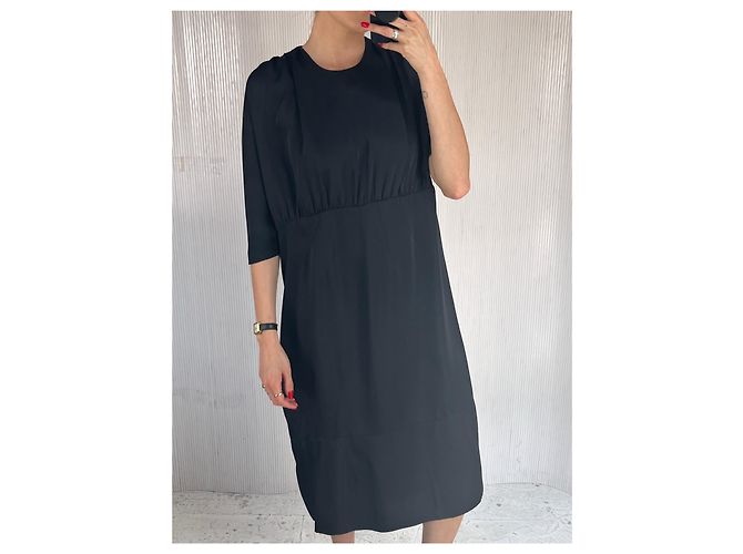 Vestido negro con espalda abierta de Prada Plata - vista 4