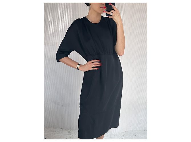 Vestido negro con espalda abierta de Prada Plata - vista 6