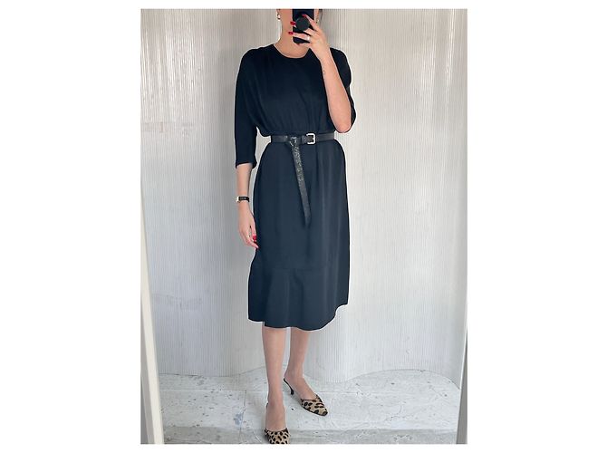 Vestido negro con espalda abierta de Prada Plata - vista 8