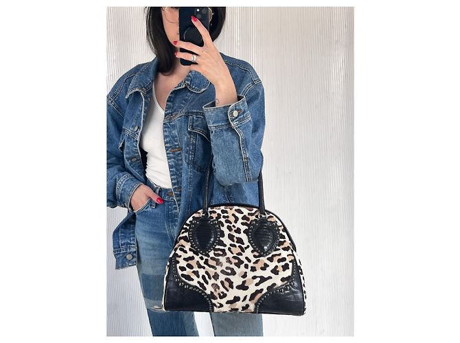 Borsa Alaïa Pony Hair leopardata - vista 2