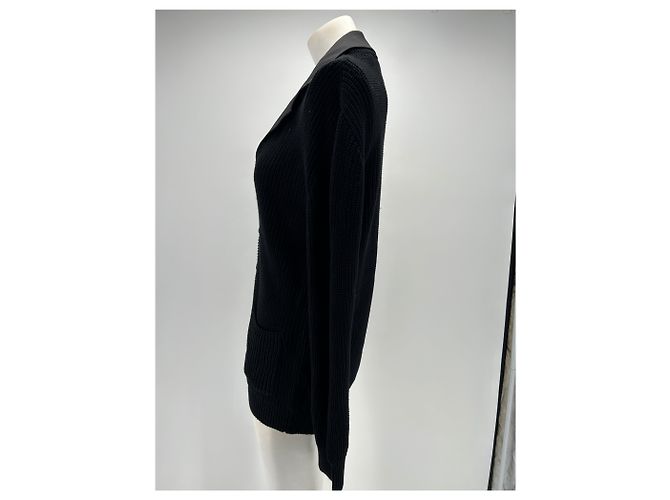 Autre Marque Unsignierte Strickwaren T.International S aus Baumwolle Schwarz - Ansicht 2