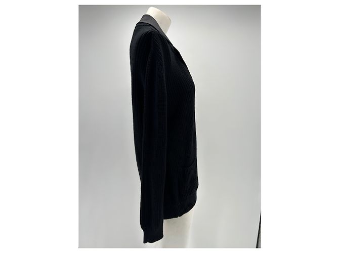 Autre Marque Unsignierte Strickwaren T.International S aus Baumwolle Schwarz - Ansicht 4