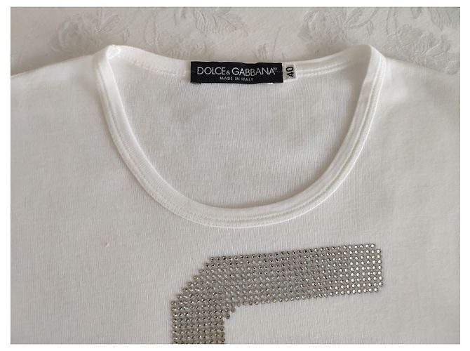 CAMISETA DOLCE & GABBANA EN JERSEY DE ALGODÓN CON ESTAMPADO DG. Blanco - vista 2