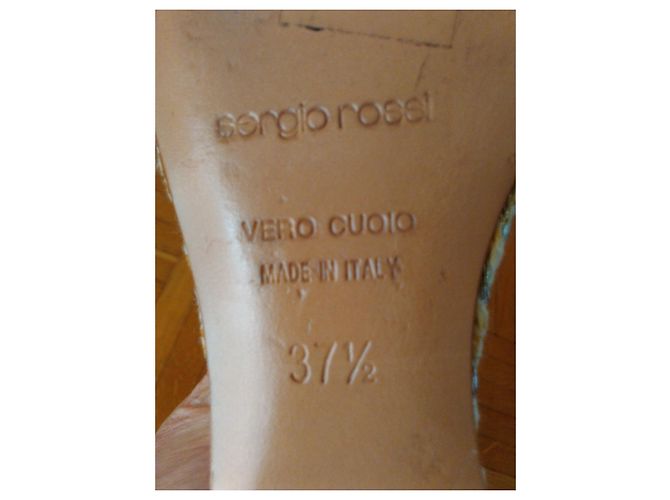SERGIO ROSSI SANDALI ESPADRILLA IN PELLE. Bianco - vista 6