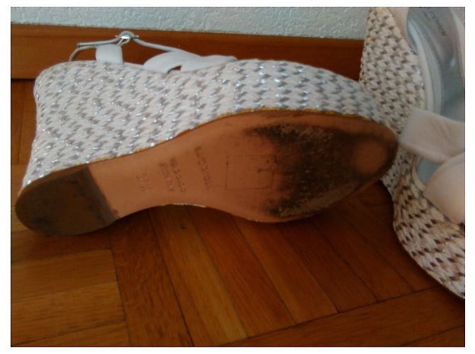 SERGIO ROSSI SANDALI ESPADRILLA IN PELLE. Bianco - vista 7