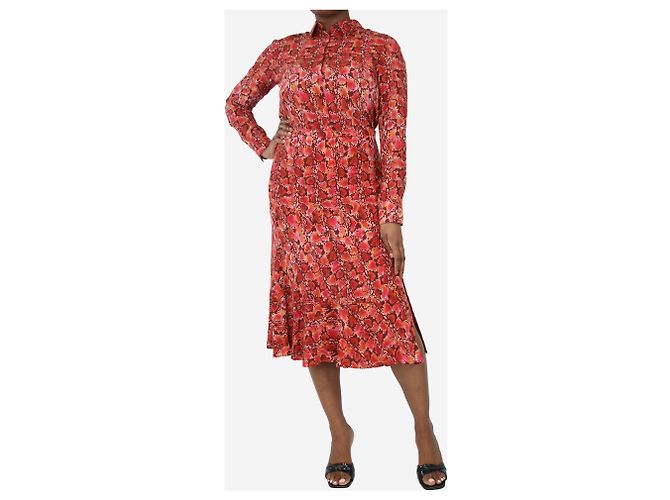 Altuzarra Set camicia e gonna con stampa serpente rosso - taglia UK 12 - vista 3