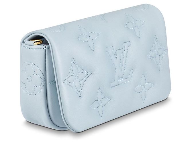 Louis Vuitton Portafoglio LV su tracolla Bubblegram Blu - vista 3