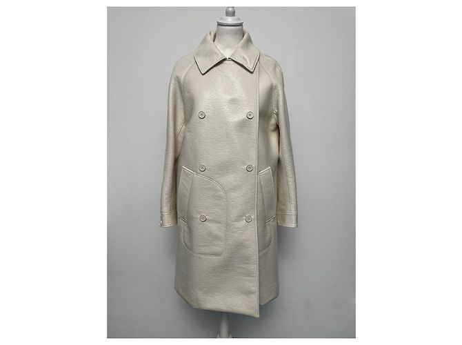 Abrigo Courreges de vinilo crema Crudo - vista 10