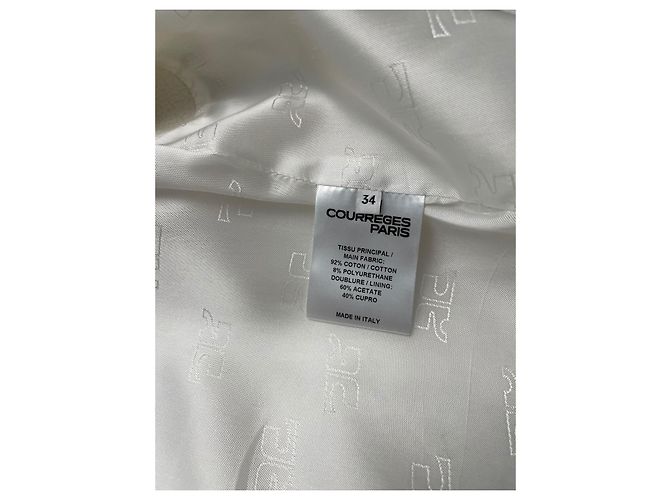 Abrigo Courreges de vinilo crema Crudo - vista 3