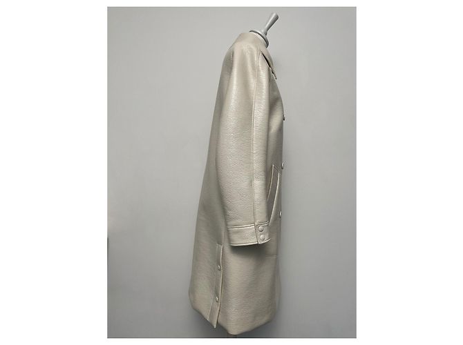 Abrigo Courreges de vinilo crema Crudo - vista 7